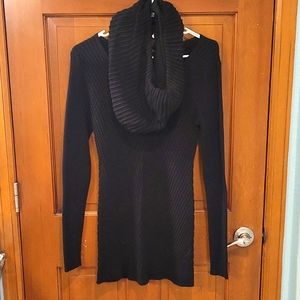 Sweater with Removable Cowl Neck Scarf